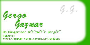 gergo gazmar business card